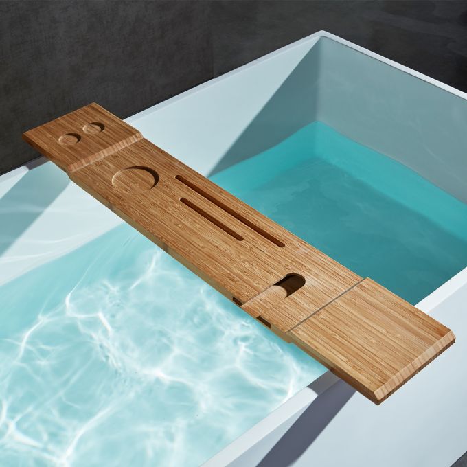 Bernstein Bathtub Caddy Tray, Bamboo - Natural Oak