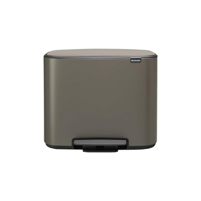 Brabantia Pedal Bin,3x 11L - Platinum