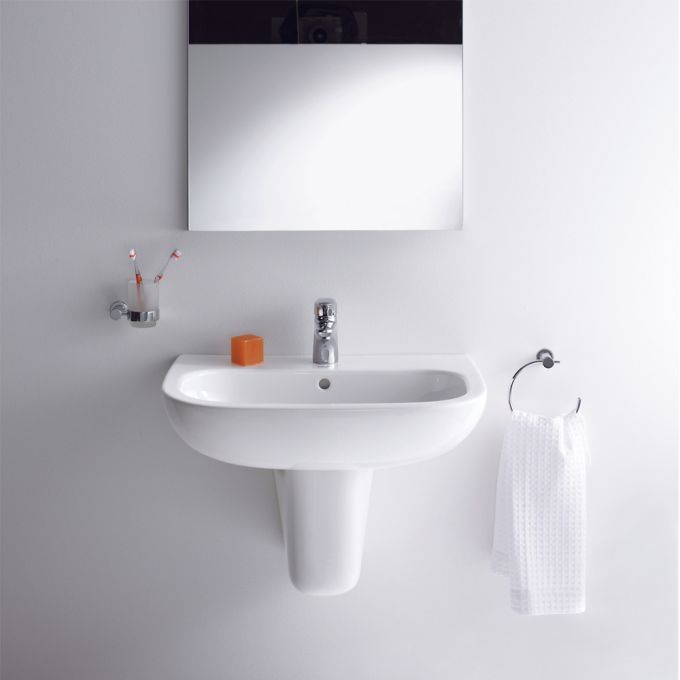 Duravit Wall Mounted Wash Basin 60cm (W) Matt WhiteGlossy White