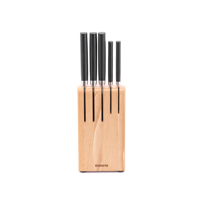 Brabantia 5-Piece Wooden Knife Block Collection