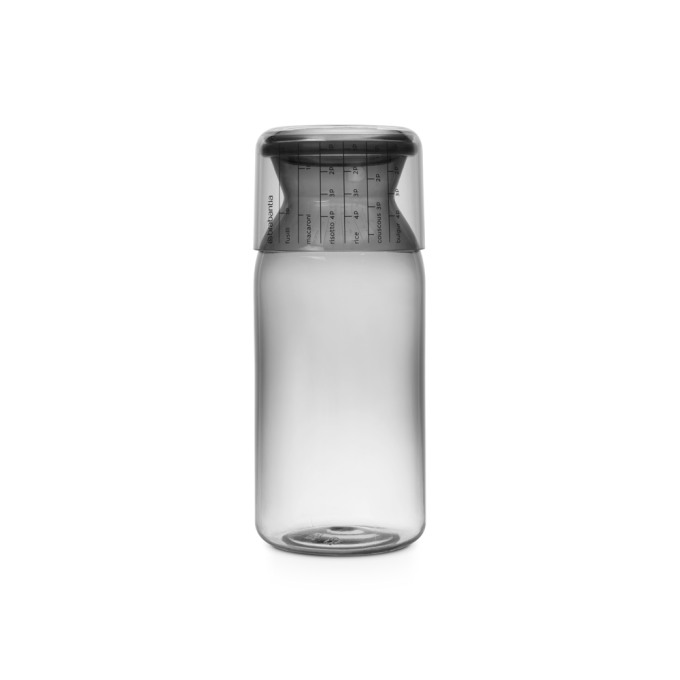 Brabantia Storage Jar with Measuring Cup 1.3L - Dark Grey