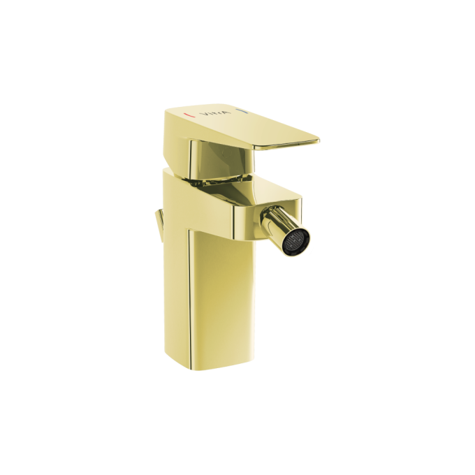 VitrA Root Square Bidet Tap - Shiny Gold