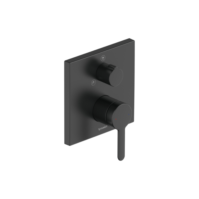 Duravit Concealed Bath/Shower Mixer Tap - Matt Black