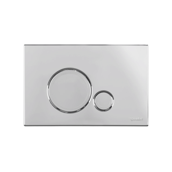 Duravit Beta 120 Dual Flush Wall Plate - Polished ChromeChrome